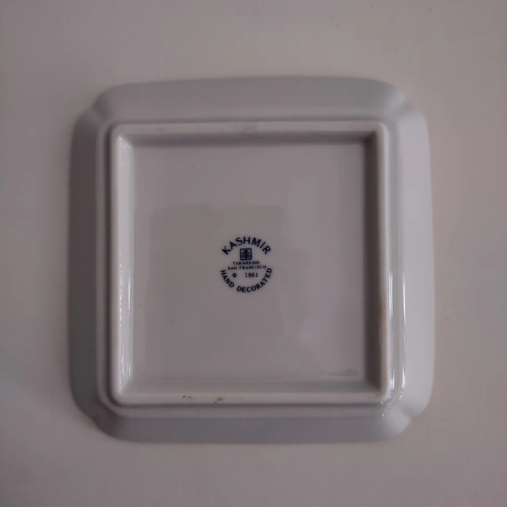 ‼️SOLD‼️ KASHMIR Takahashi Porcelain Hand decorated Trinket Dish Bowl VTG 1981 - Picture 2 of 8